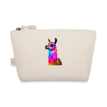 Llama colorful alpaca gift idea - Organic Pouch - nature - Front