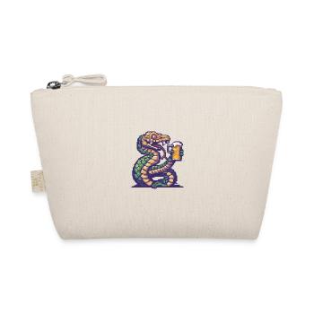 Snake Cobra Beer Pixel - Organic Pouch - nature - Front