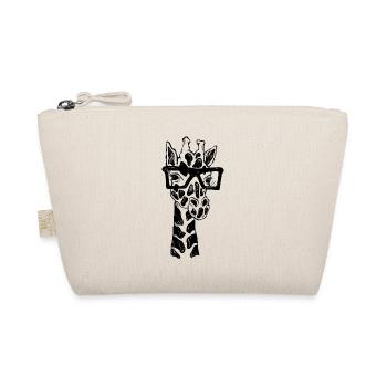 Cute geeky giraffe cute animal illustration - Organic Pouch - nature - Front