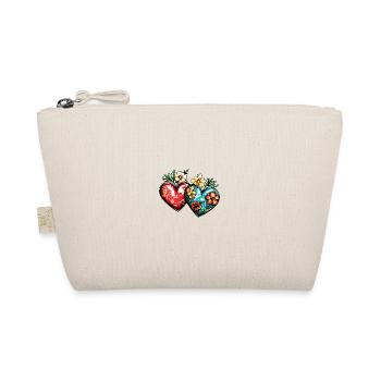Coeurs Amour Fleurs Mariage - Trousse biologique - nature - Devant