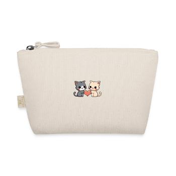 Chat Couple Saint-Valentin - Trousse biologique - nature - Devant