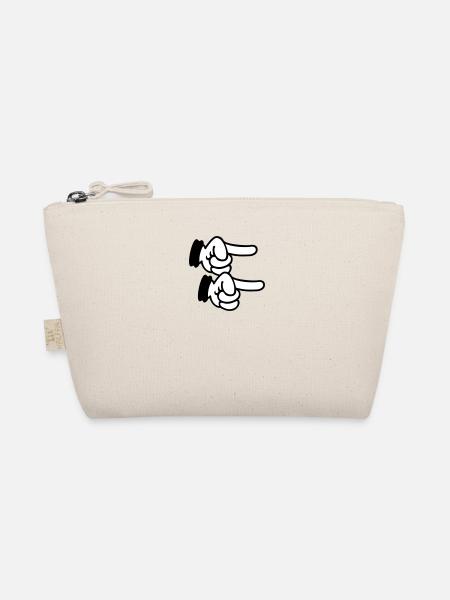 pointing finger / Zeigefinger (3c) - Organic Pouch - nature - Front