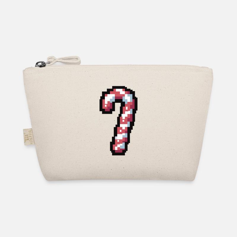 Zuckerstange in Pixelkunst Bio-Täschchen