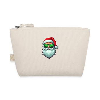 Cooles Weihnachtsmann Logo mit Sonnenbrille - Bio-Täschchen - Natur - Vorne