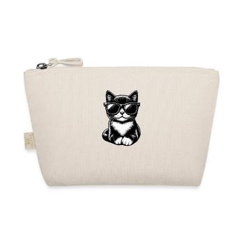 Cute cat with glasses - Organic Pouch - nature - Front