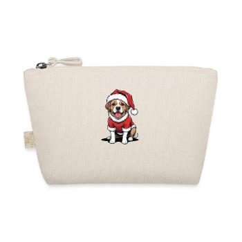 Santa Dog Santa Claus Dog Gift - Organic Pouch - nature - Front