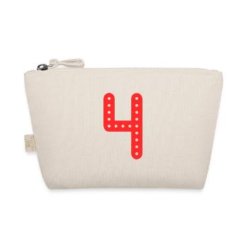4 YEARS. 4th ANNIVERSARY. BIRTHDAY 4 YEARS. 4 - Organic Pouch - nature - Front