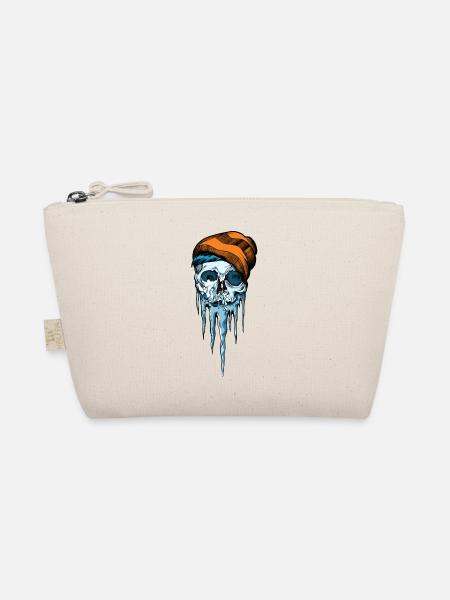 Snow Skull - Organic Pouch - nature - Front