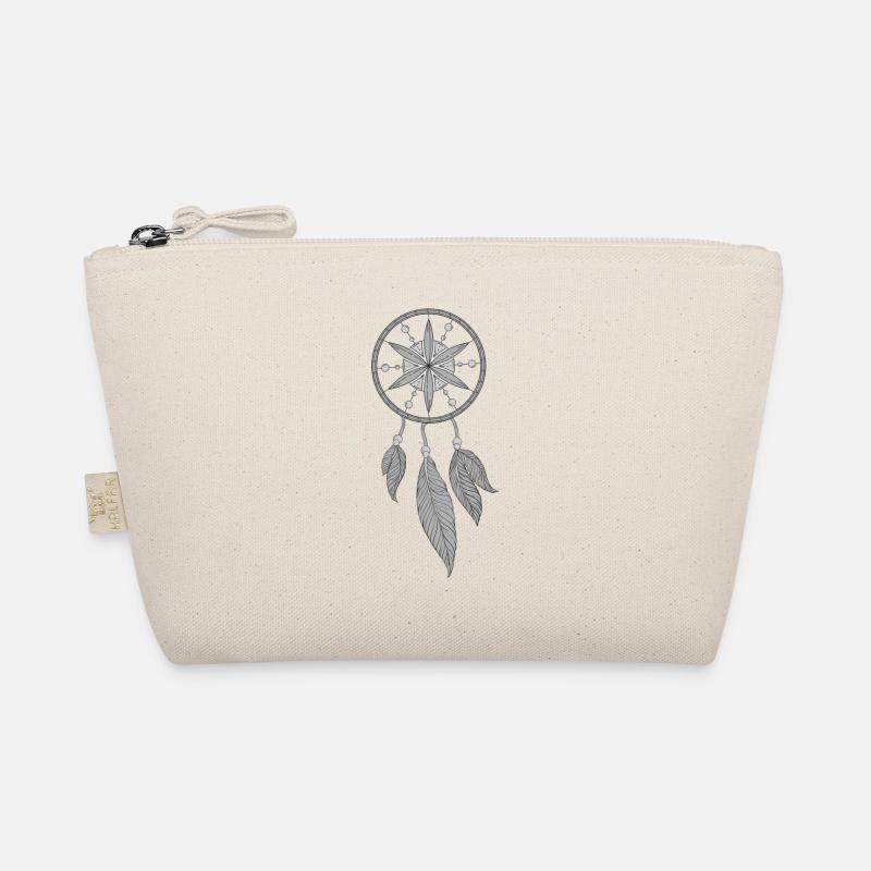 Grey Dream Catcher Organic Pouch
