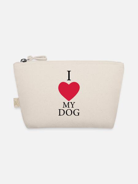I love my dog - Organic Pouch - nature - Front