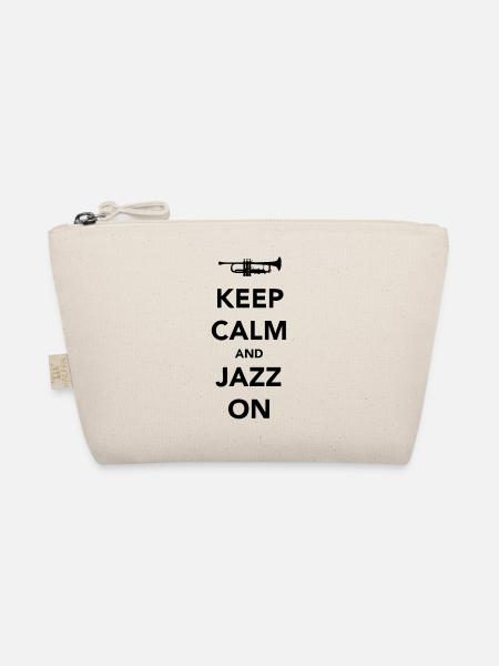 Keep Calm and Jazz On - Trumpet - Bio-Täschchen - Natur - Vorne