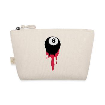 bleeding eight 8 ball from snooker or pool - Organic Pouch - nature - Front