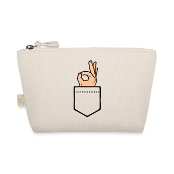 Pocket OK Hand - Organic Pouch - nature - Front