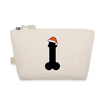 Merry Christmas with penis and Cap - Organic Pouch - nature - Front
