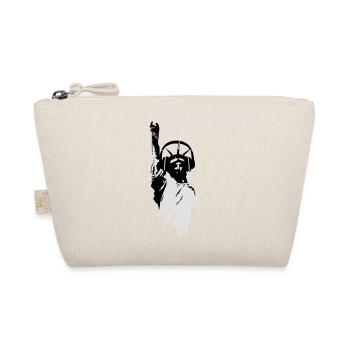 DJ Statue of Liberty Headphone Vector - Organic Pouch - nature - Front
