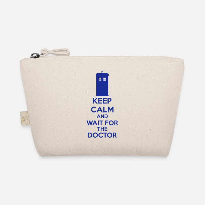 Keep Calm And Wait For The Doctor - Bio-Täschchen - Natur