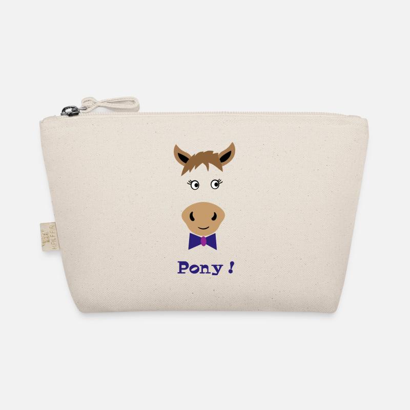 Pony with a blue bow tie Organic Pouch