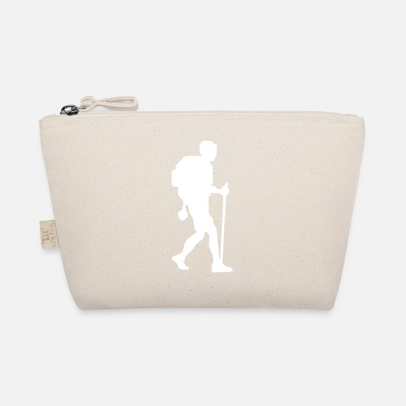 Hiker backpacker white Organic Pouch
