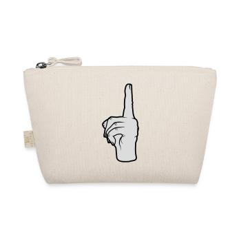 Finger points up - Organic Pouch - nature - Front