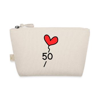 50 YEARS. 50th ANNIVERSARY. BIRTHDAY 50 YEARS. 50 - Organic Pouch - nature - Front
