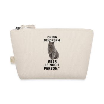 Lustiger katze mit Spruch - Bio-Täschchen - Natur - Vorne