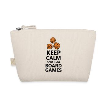 Boardgame Chess Backgammon Game Night - Organic Pouch - nature - Front