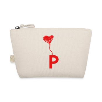 Lettre p cœur - Trousse biologique - nature - Devant