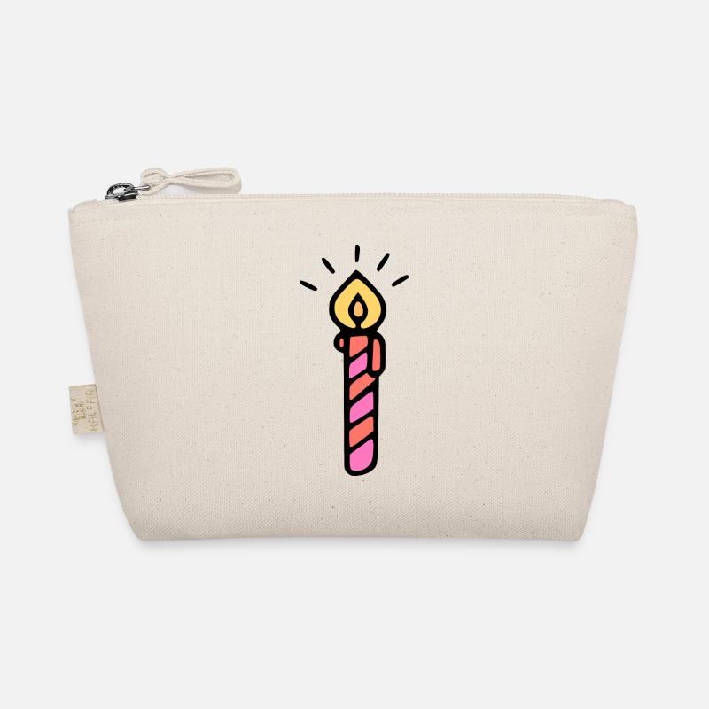 Geburtstagskerze rosa Bio-Täschchen