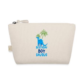 Dinosaur Birthday Boy Saurus Matching Family - Organic Pouch - nature - Front