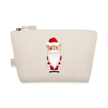 PETIT OURS DE NOËL AVEC BONNET DE PÈRE NOËL ET BARBE - Trousse biologique - nature - Devant