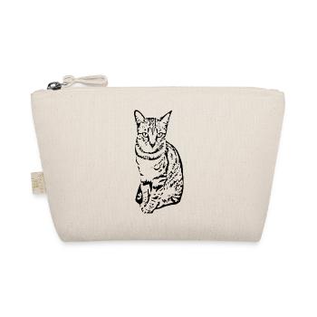 Cat Kitten Tiger Cat Cat Shirt Gift - Organic Pouch - nature - Front