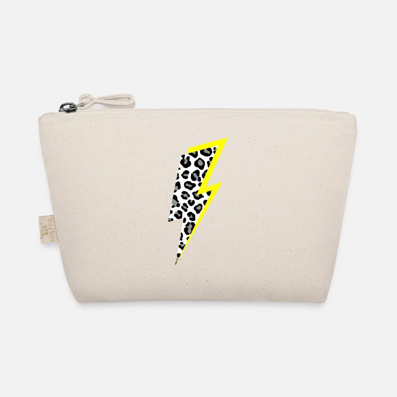 Lightning Leopard Pattern with Neon Yellow Shadow Organic Pouch