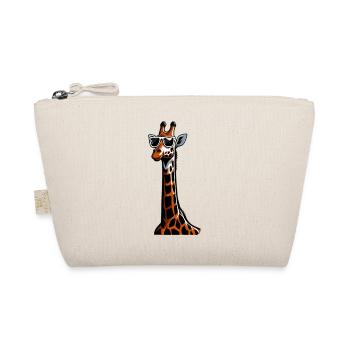 Lustige Giraffen gezeichnete Giraffe Geschenk - Bio-Täschchen - Natur - Vorne