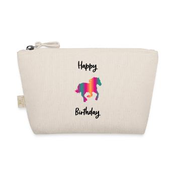 HAPPY BIRTHDAY. HORSE - Organic Pouch - nature - Front