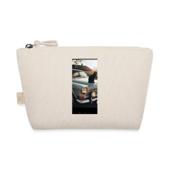 Black cat on vintage car - Organic Pouch - nature - Front