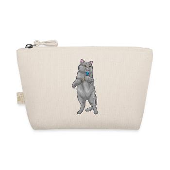 Katze Dart Dartpfeil - Bio-Täschchen - Natur - Vorne