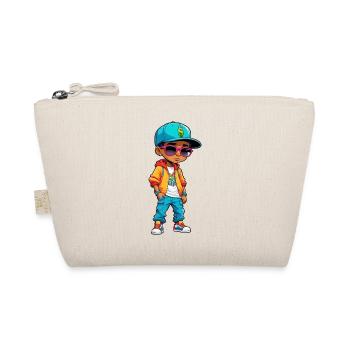 Vibrant Streetwear Cartoon Boy Design - Trousse biologique - nature - Devant