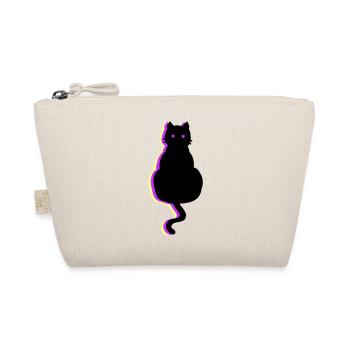 Leuchtkatze pink - Bio-Täschchen - Natur - Vorne
