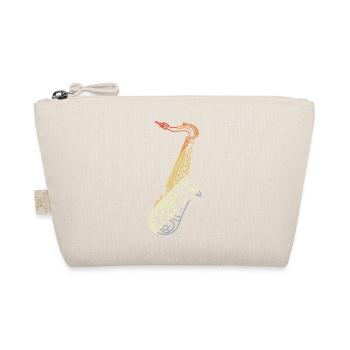 Saxophone Line Art Retro - Organic Pouch - nature - Front