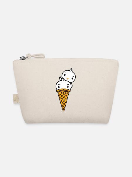 Oiseaux Cream Waffle Cream Scoops Cream Cornet - Trousse biologique - nature - Devant