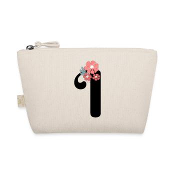 Buchstabe i Minimalistische Blumen - Bio-Täschchen - Natur - Vorne