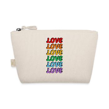 Love 6 rainbow colors gay pride - Organic Pouch - nature - Front