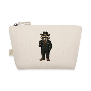 Élégant chef de la mafia raton laveur en costume avec un chapeau - Trousse biologique - nature - Devant