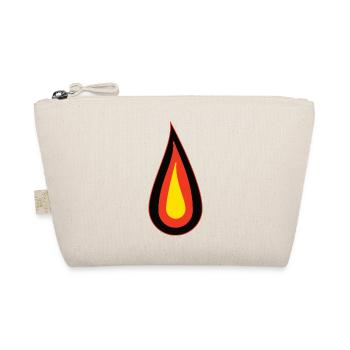 Germany Flame - Black Red Gold Design - Organic Pouch - nature - Front