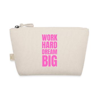 Motivation Work Hard Dream Big rose fluo - Trousse biologique - nature - Devant