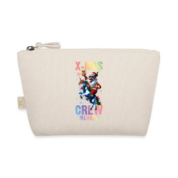 Christmas Crew Santa Claus Unicorn - Organic Pouch - nature - Front