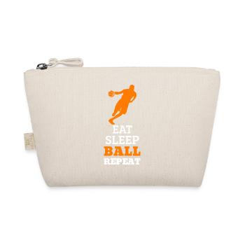Eat. Sleep. Ball. Repeat. – Orange Design - Organic Pouch - nature - Front