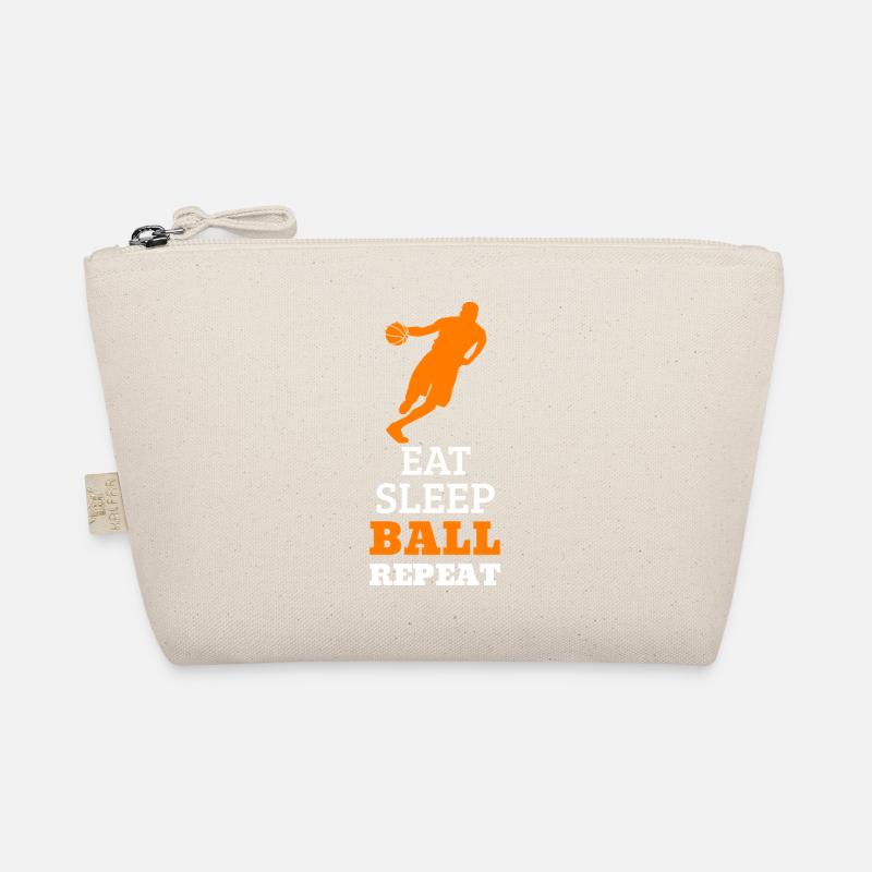 Eat. Sleep. Ball. Repeat. – Orange Design Organic Pouch