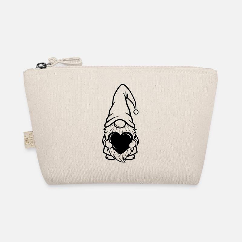 Gnome with heart gift motif Organic Pouch