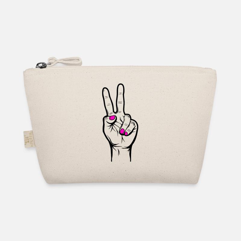 Peace Neonpink Bio-Täschchen